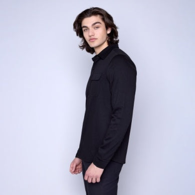 Knit Button-Up Shirt