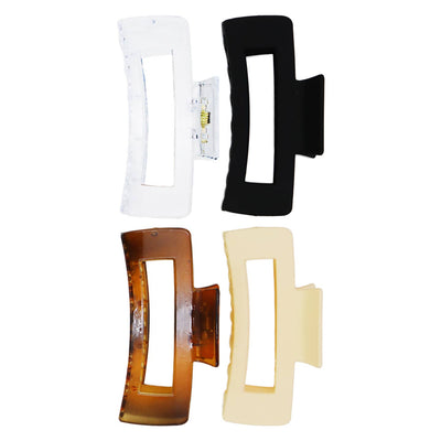 Wide Block Hollow Hair Claw