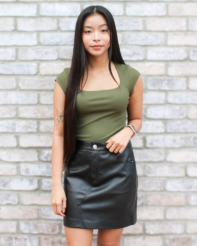 Kate Faux Leather Mini Skirt