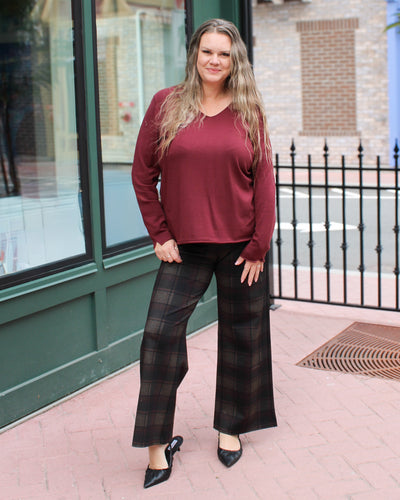 Printed Pull On Wide Leg Pant