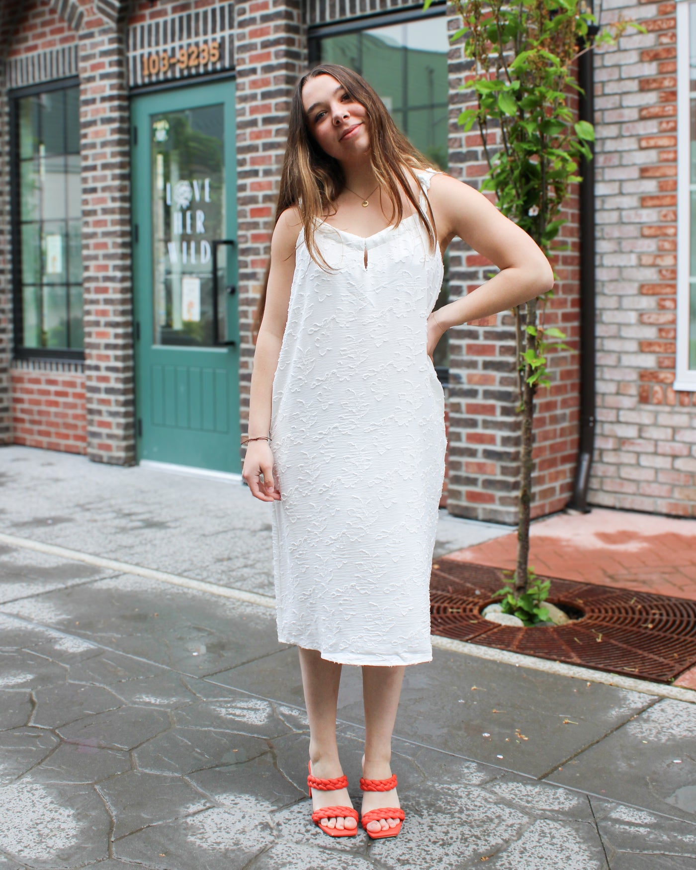 Lined Pleat Dress