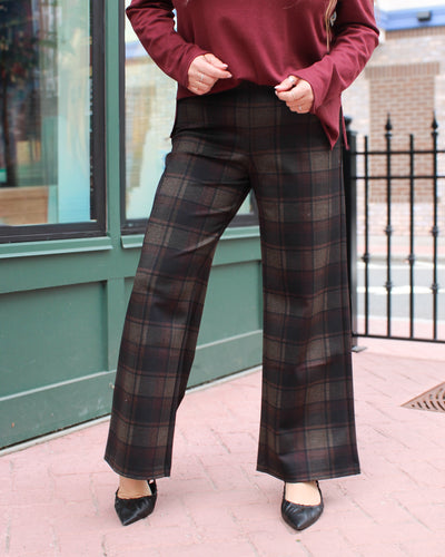 Printed Pull On Wide Leg Pant