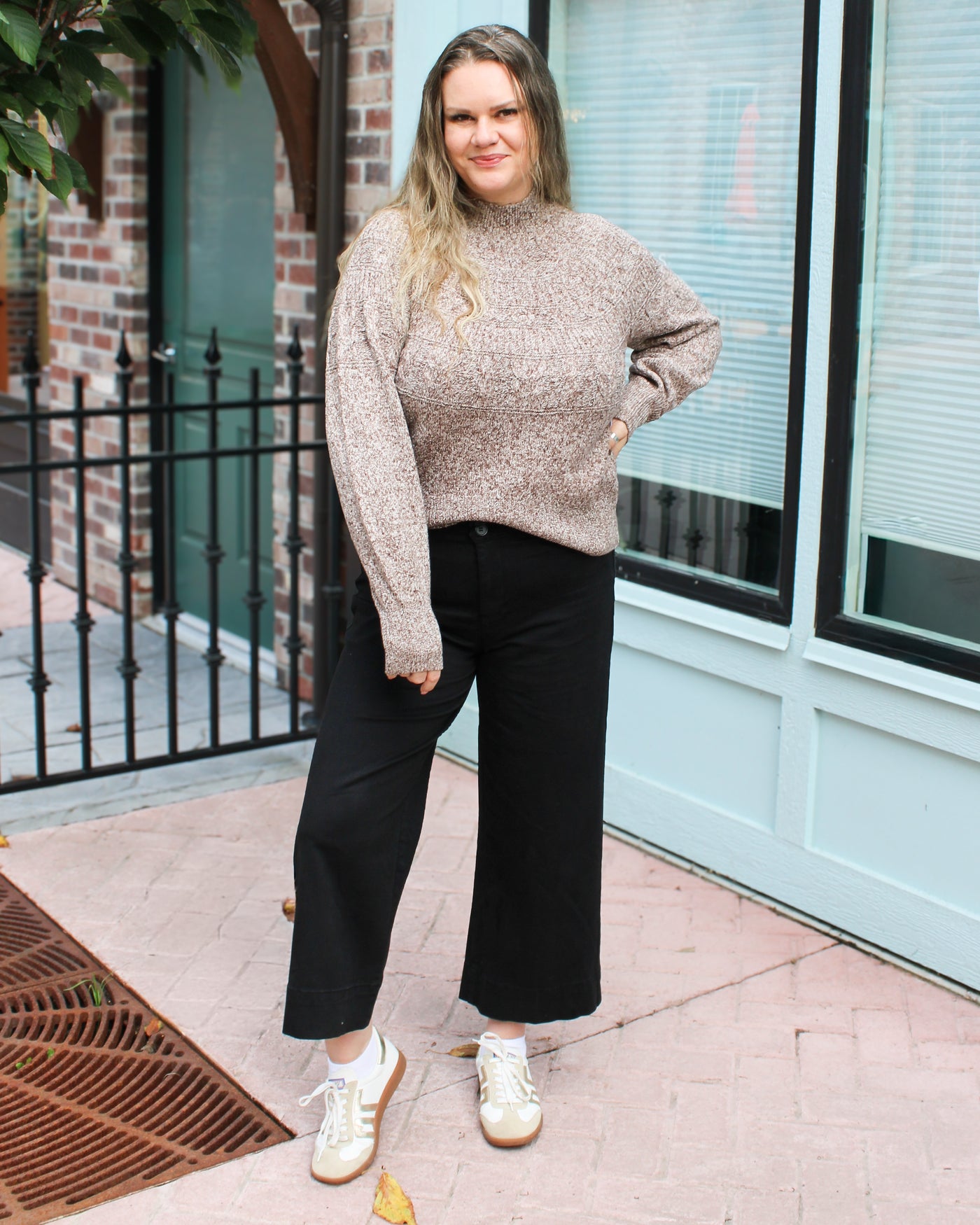 Mock Neck Long Sleeve Sweater