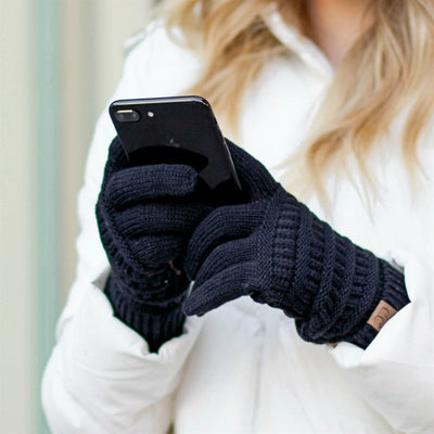 Cable Knit Touchscreen Glove
