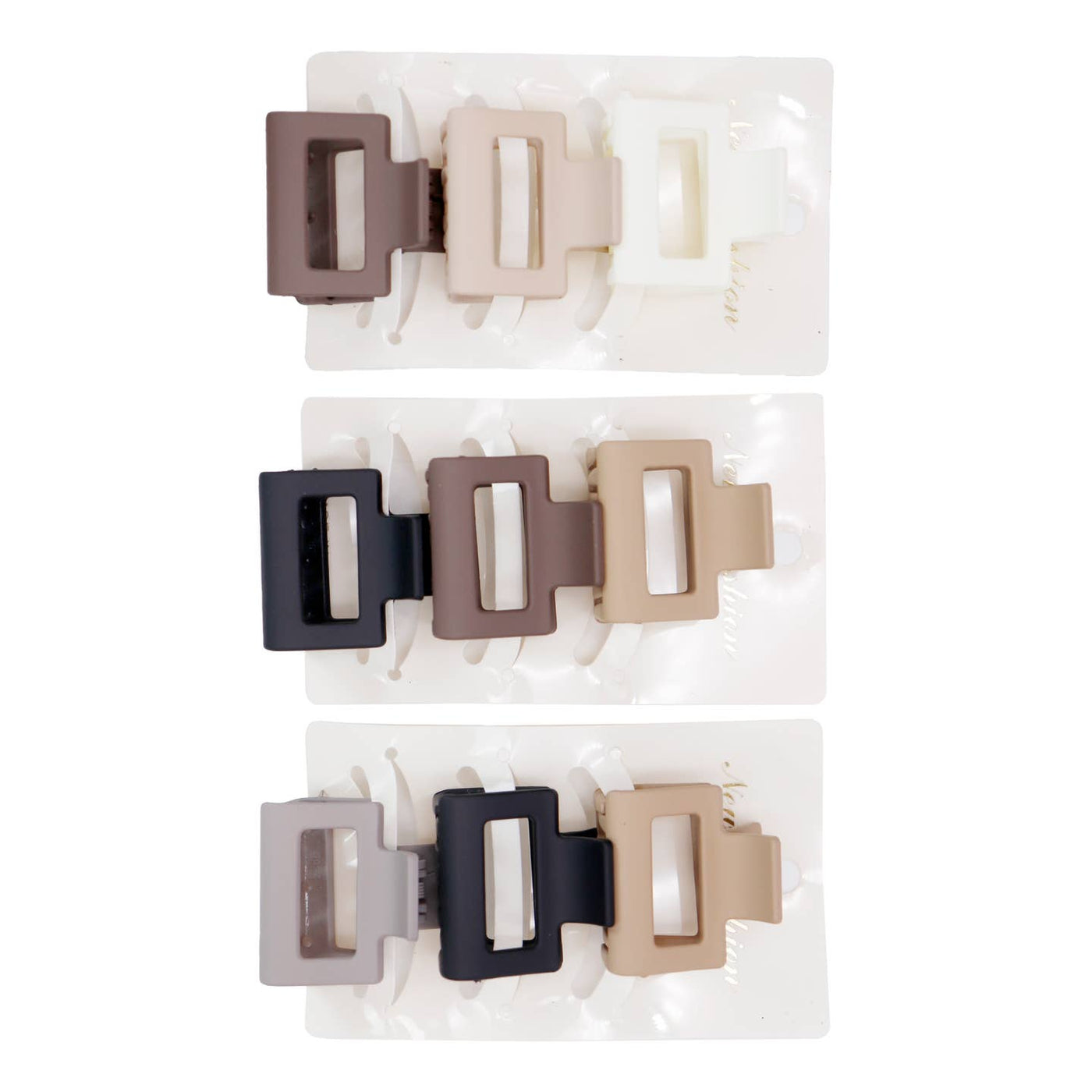 Mini Cubic 3 Piece Hair Claw