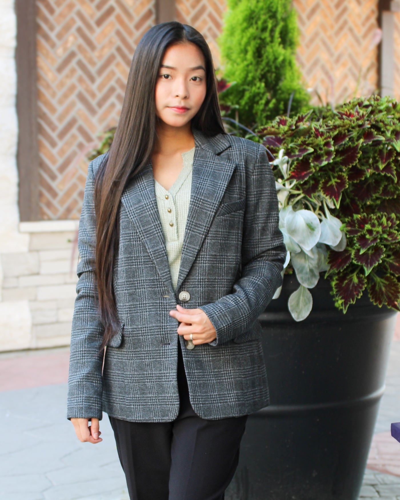 Roll Sleeve Lined Blazer