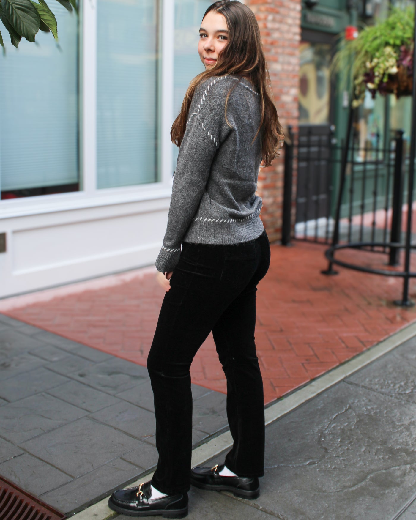 Contrast Stitch Sweater