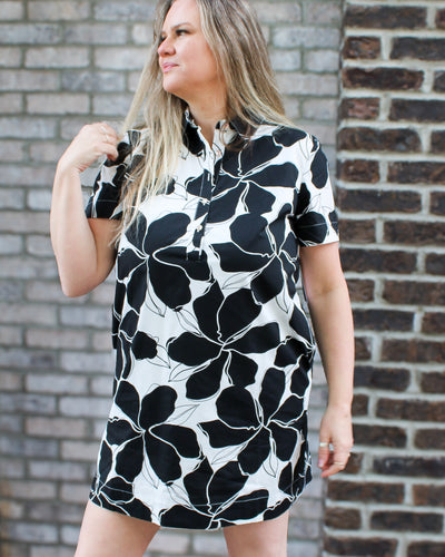 Button Up Collar Dress