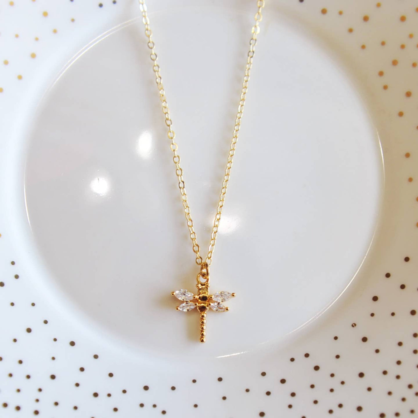 Crystal Dragonfly Necklace