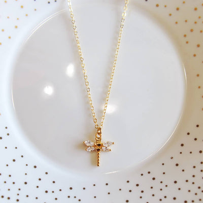 Crystal Dragonfly Necklace