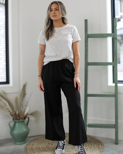 Pull On Button Hem Pant