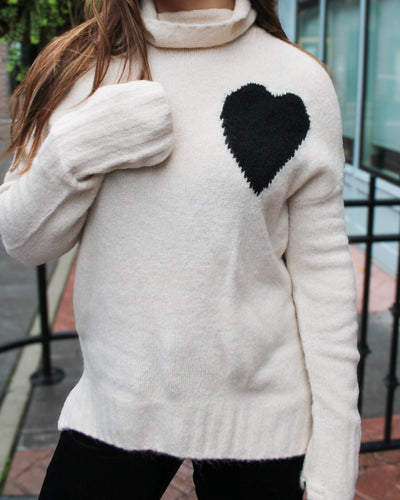 Intarsia Heart Sweater