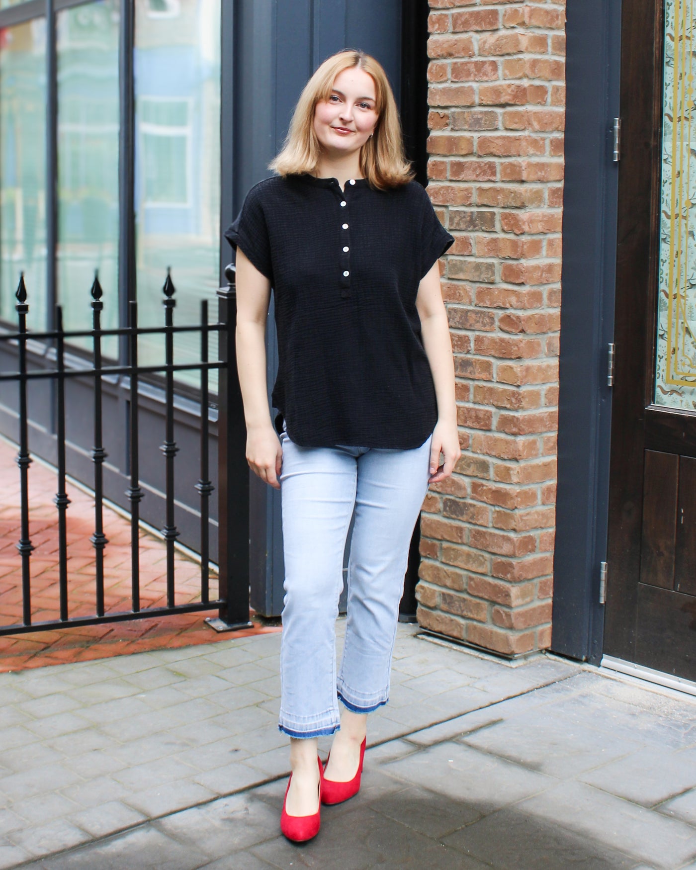 Cap Sleeve Soft Blouse