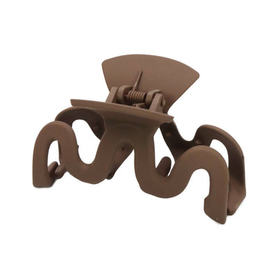 Wavy Earth Tone Hair Claw