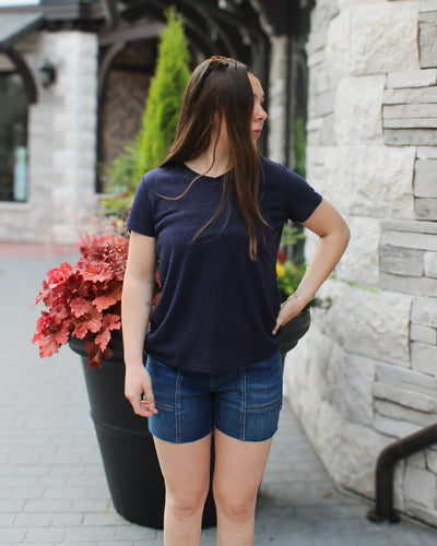 Linen V-Neck Tee