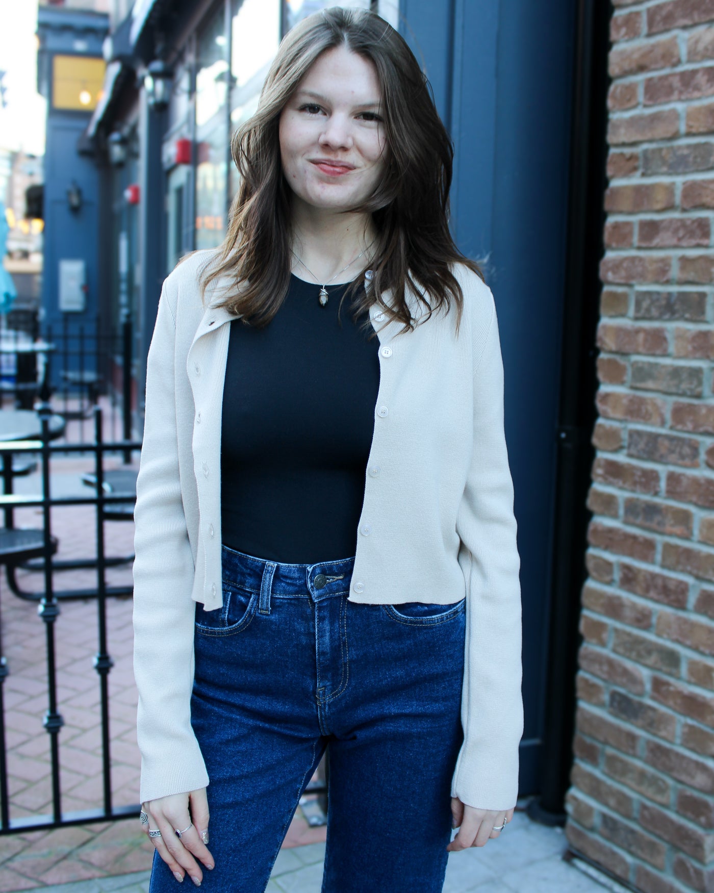 Calista Crew Neck Cardigan