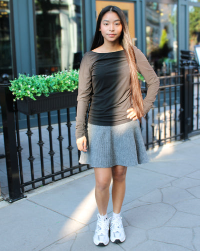 Nola Pleated Knit Skirt