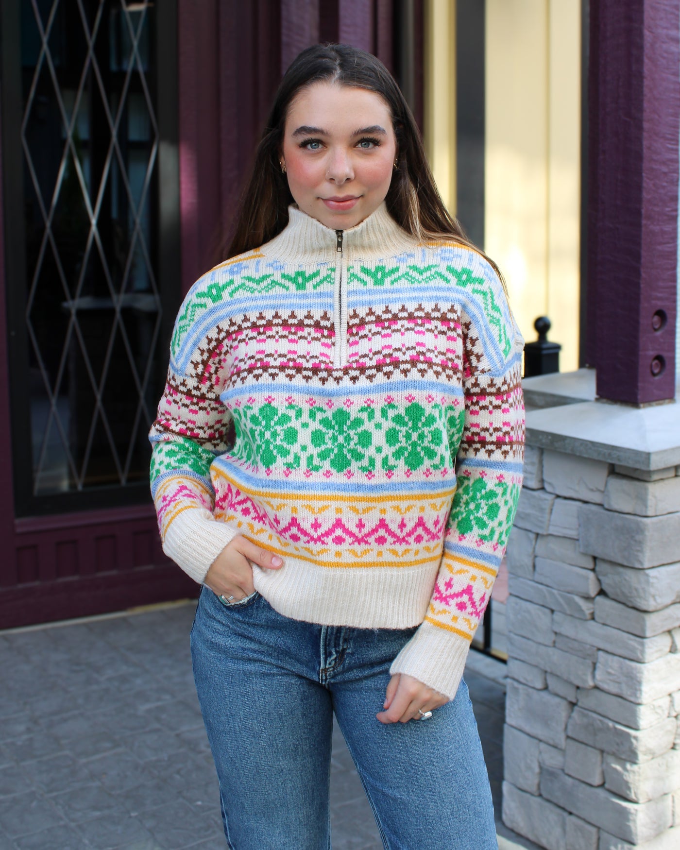 Urania Troyer Neck Sweater