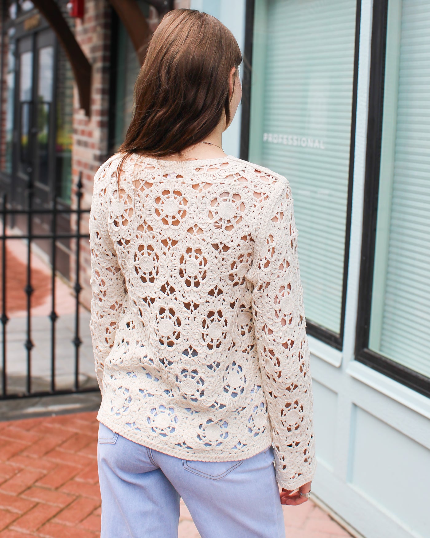 Crochet Bell Sleeve Sweater