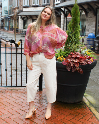 Passionfruit Flowy Dolman Blouse