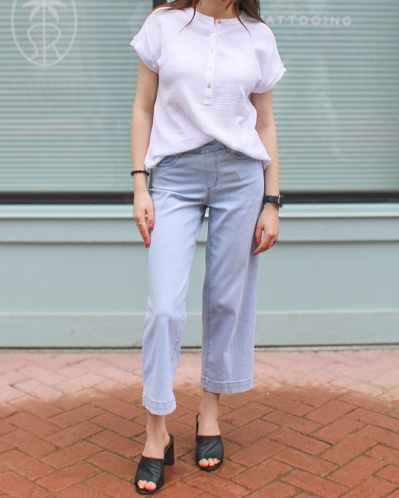 Audrey Cropped Flare Jeans