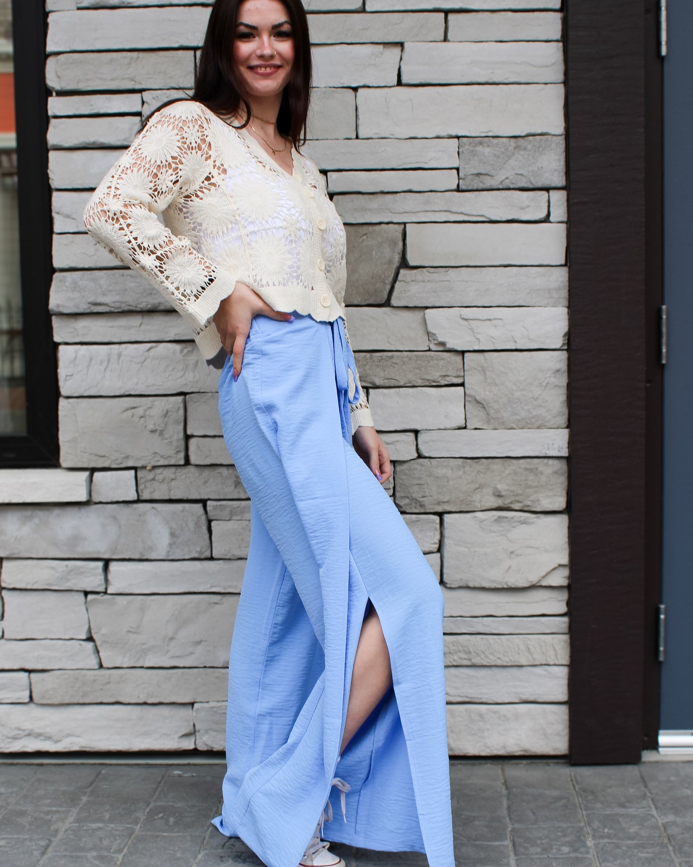 Breanne Wide Leg Overlap Trousers