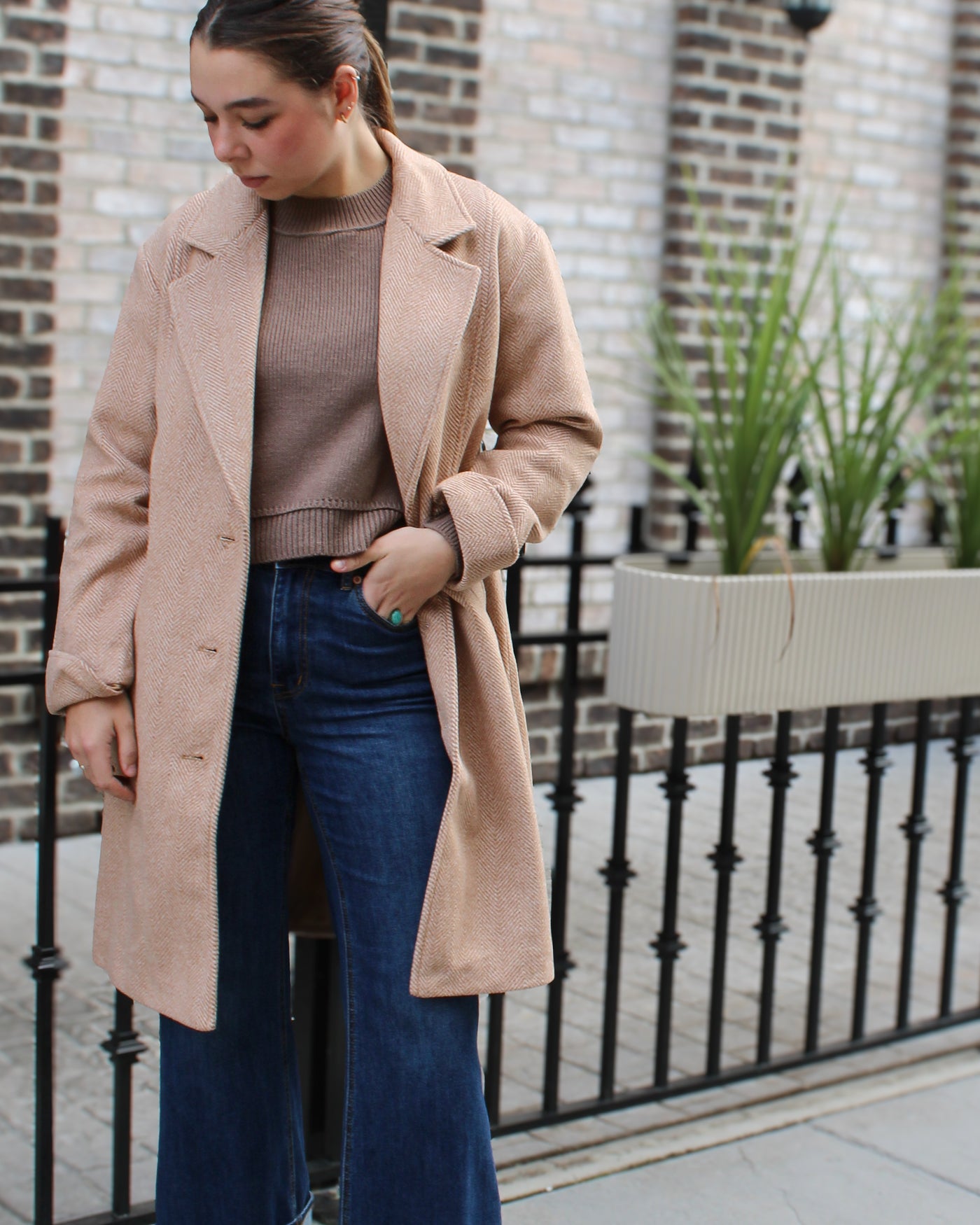 Button Front Car Coat