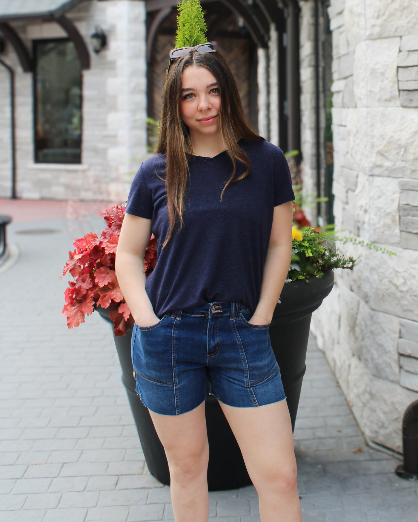 Linen V-Neck Tee