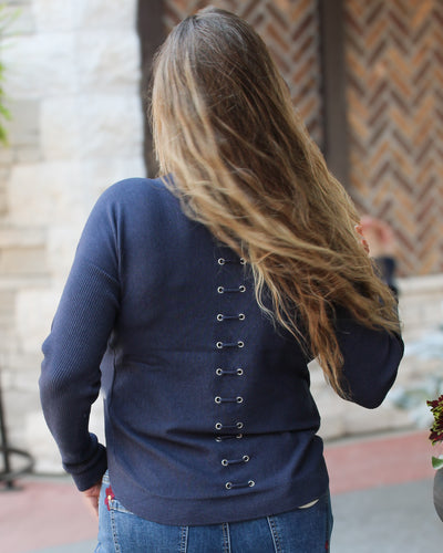 Sweater with Back Lacing Detail