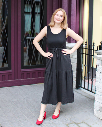 Mixed Media Midi Dress