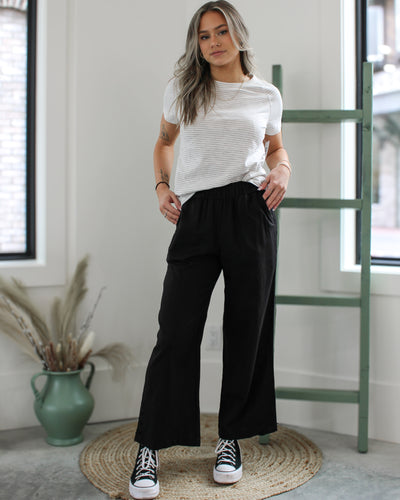 Pull On Button Hem Pant