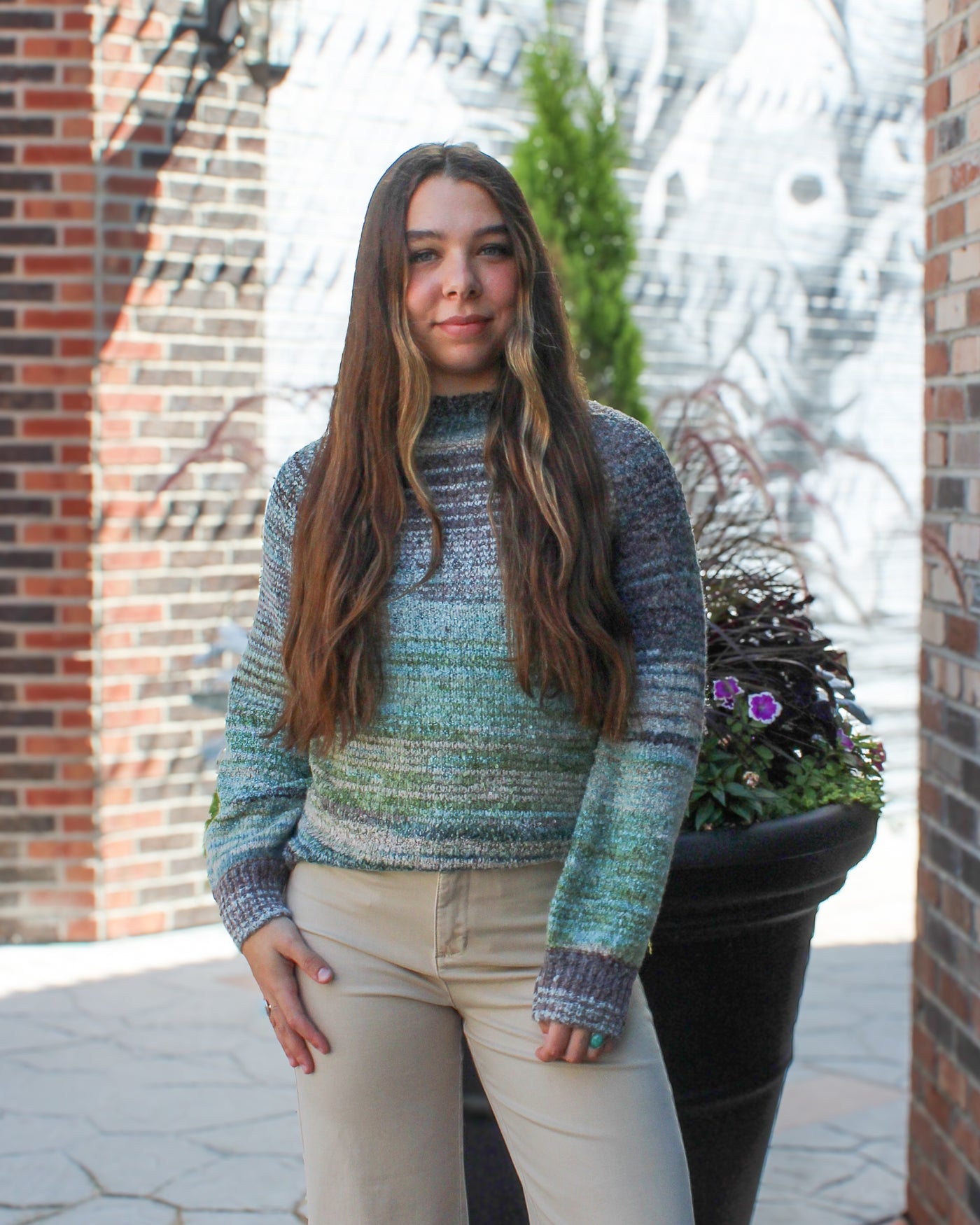 Aquahaze Mockneck Sweater