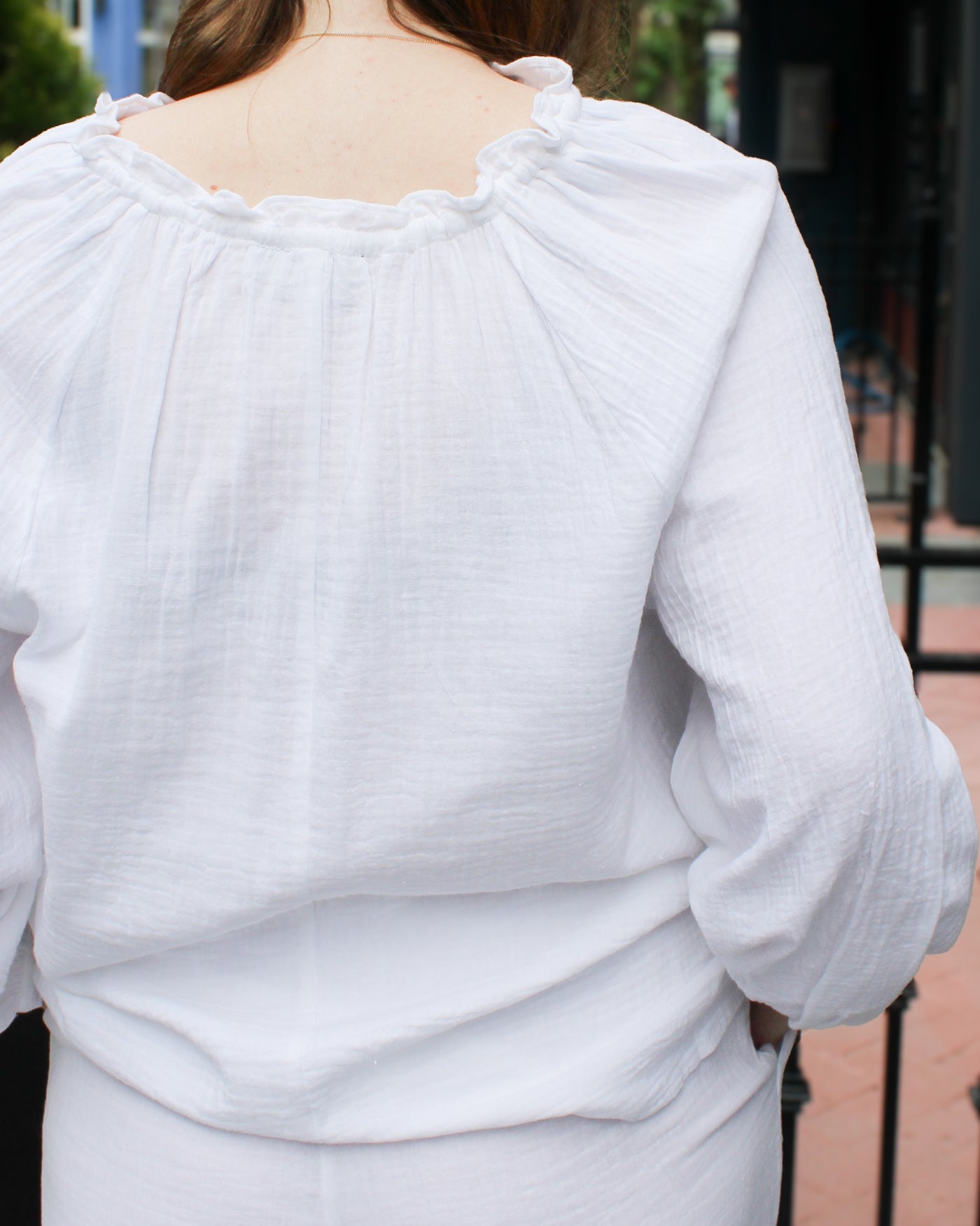 Milana Puff Sleeve Cotton Top