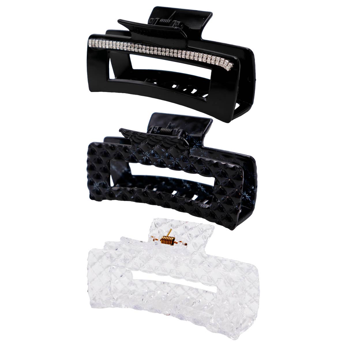 Bling Quilted Large Hair Claw