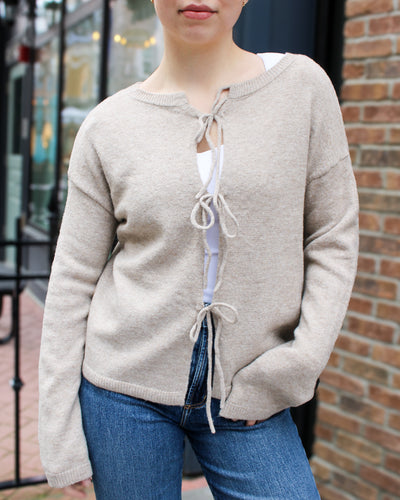 Reversible Tie Knit Sweater