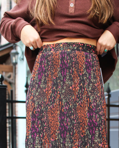 Plumwine Plisse Skirt