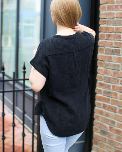 Cap Sleeve Soft Blouse
