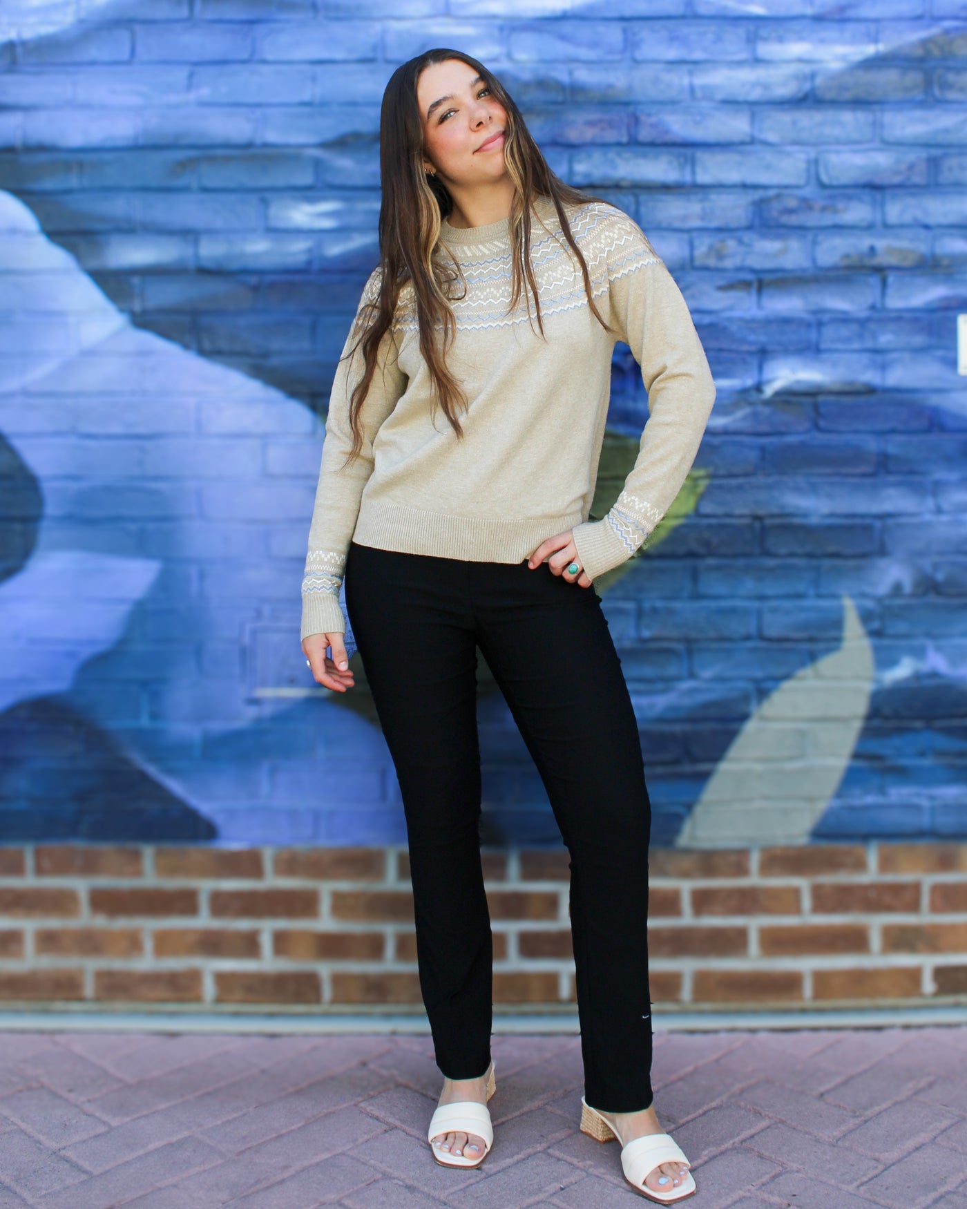 Raglan Jacquard Sweater