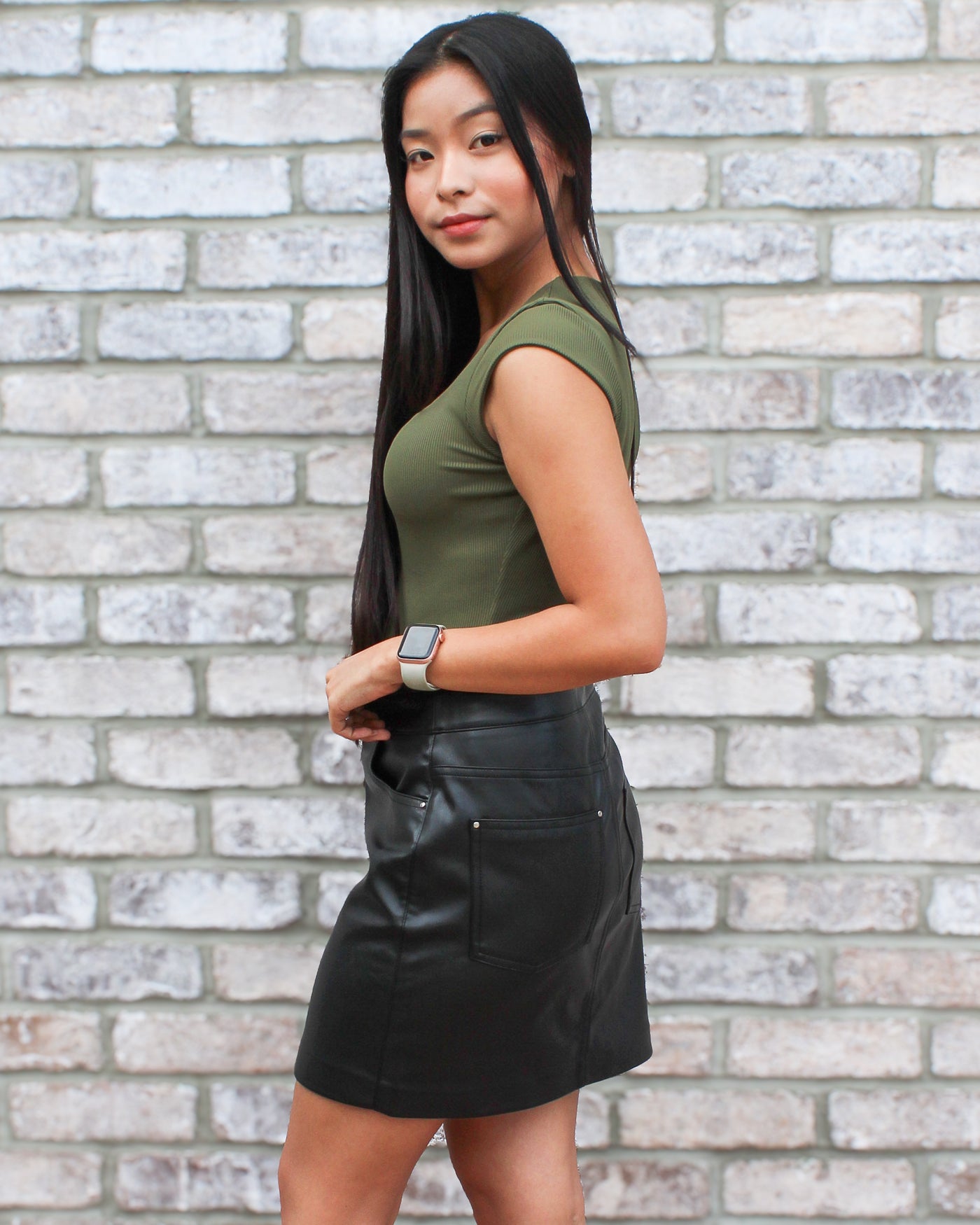 Kate Faux Leather Mini Skirt