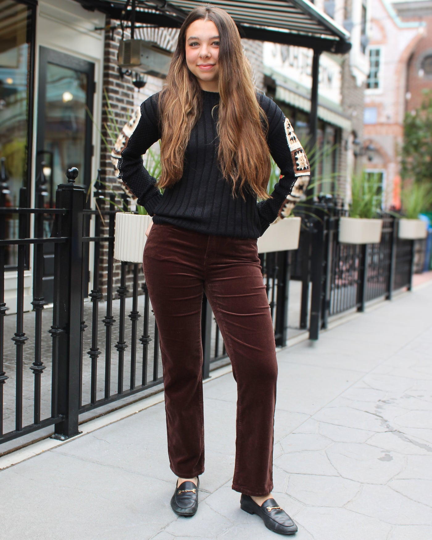 Corduroy Straight Leg Pant