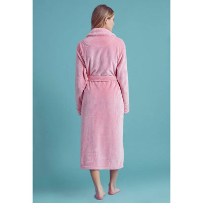 Plush Shawl Collar Bath Robe