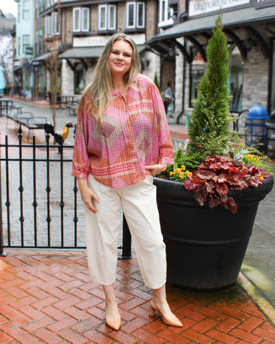 Passionfruit Flowy Dolman Blouse