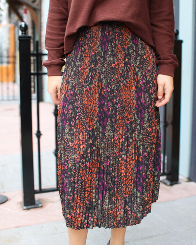 Plumwine Plisse Skirt