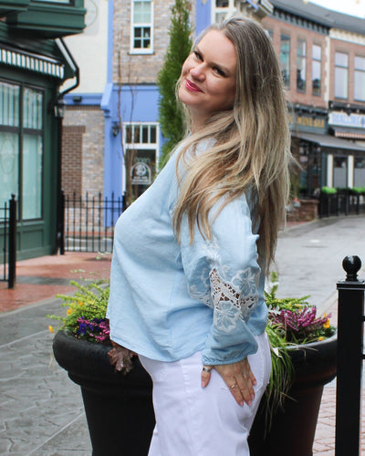 Raglan Chambray Blouse