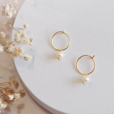 Saylor Fresh Water Pearl Hoops