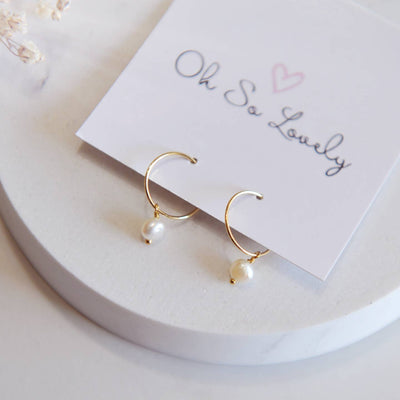 Saylor Fresh Water Pearl Hoops