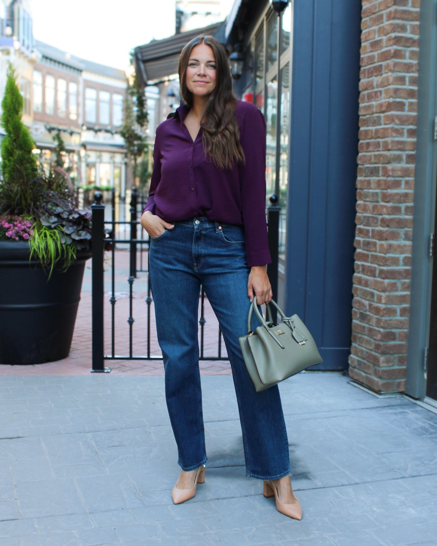 Button Up Tunic Blouse