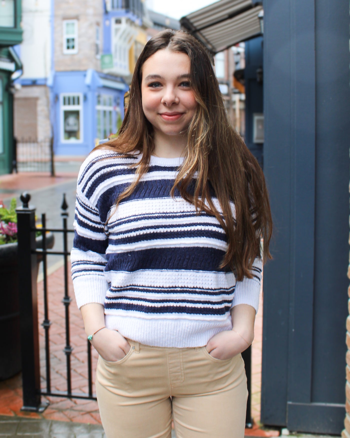 Stripe Crew Neck Sweater