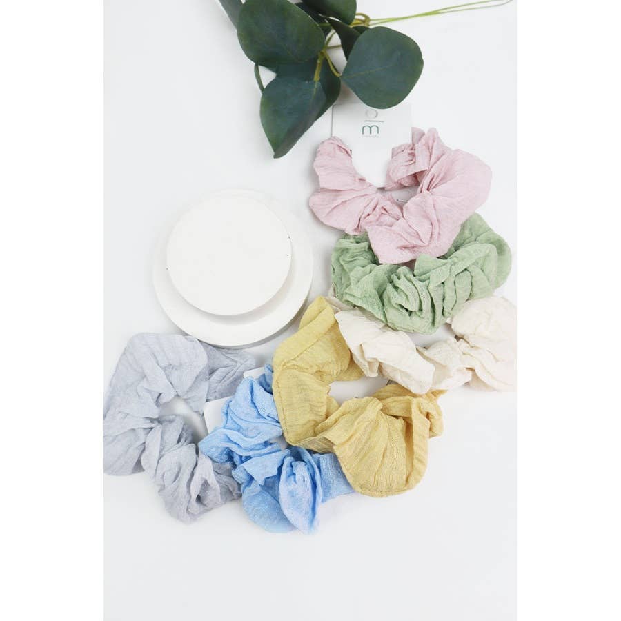 Wrinkled Cotton Scrunchie