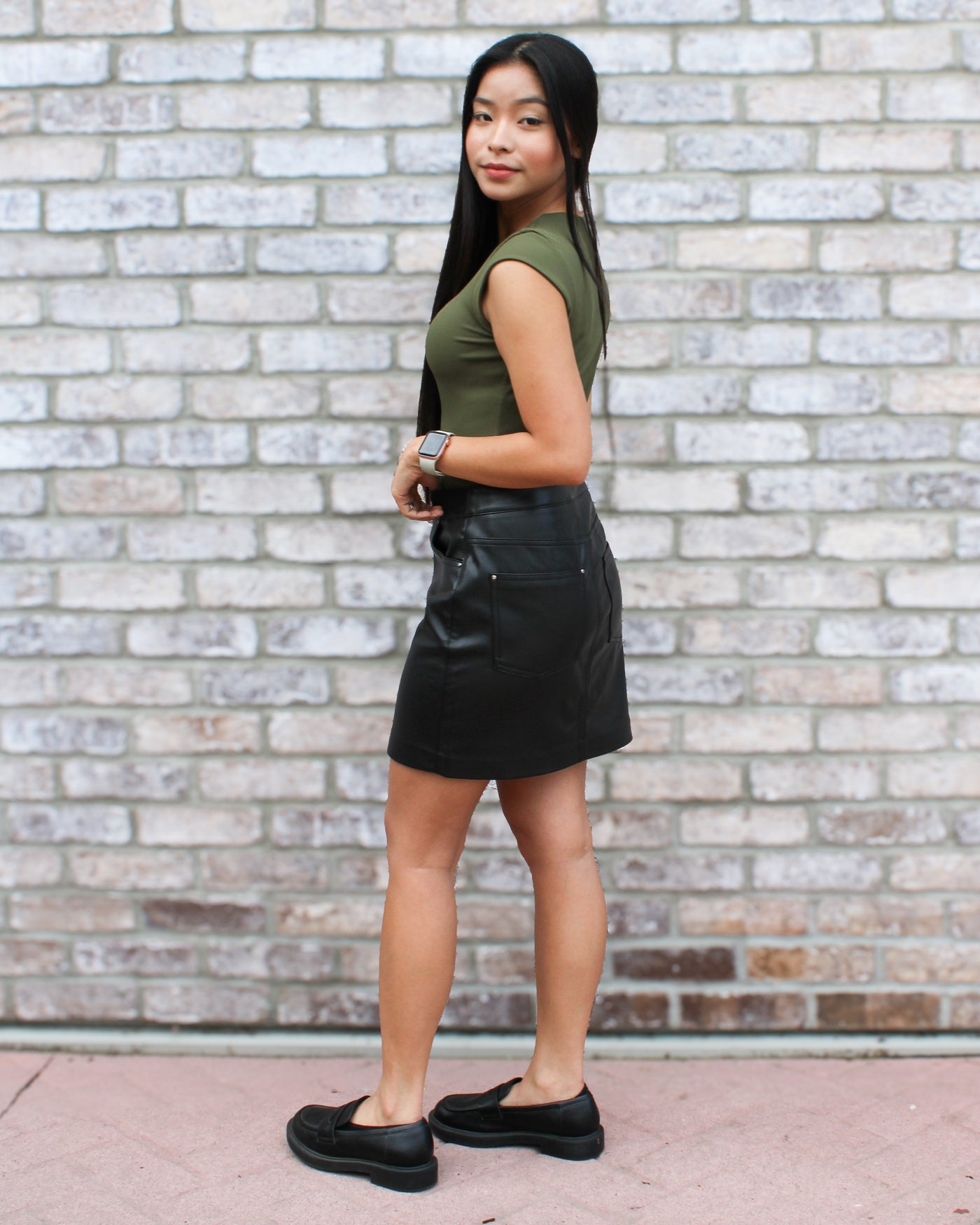 Kate Faux Leather Mini Skirt